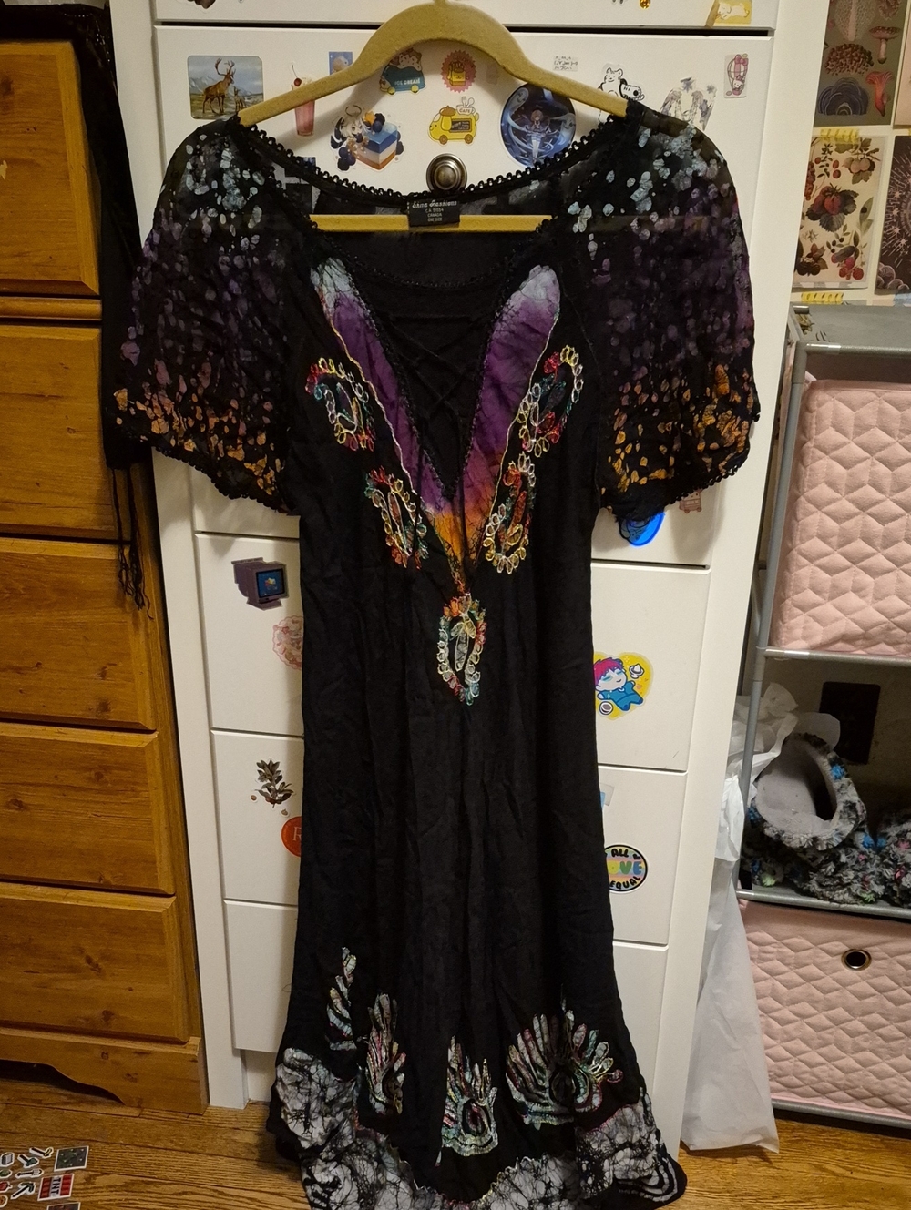 Bohemian Multicolour Flowy Midi Dress